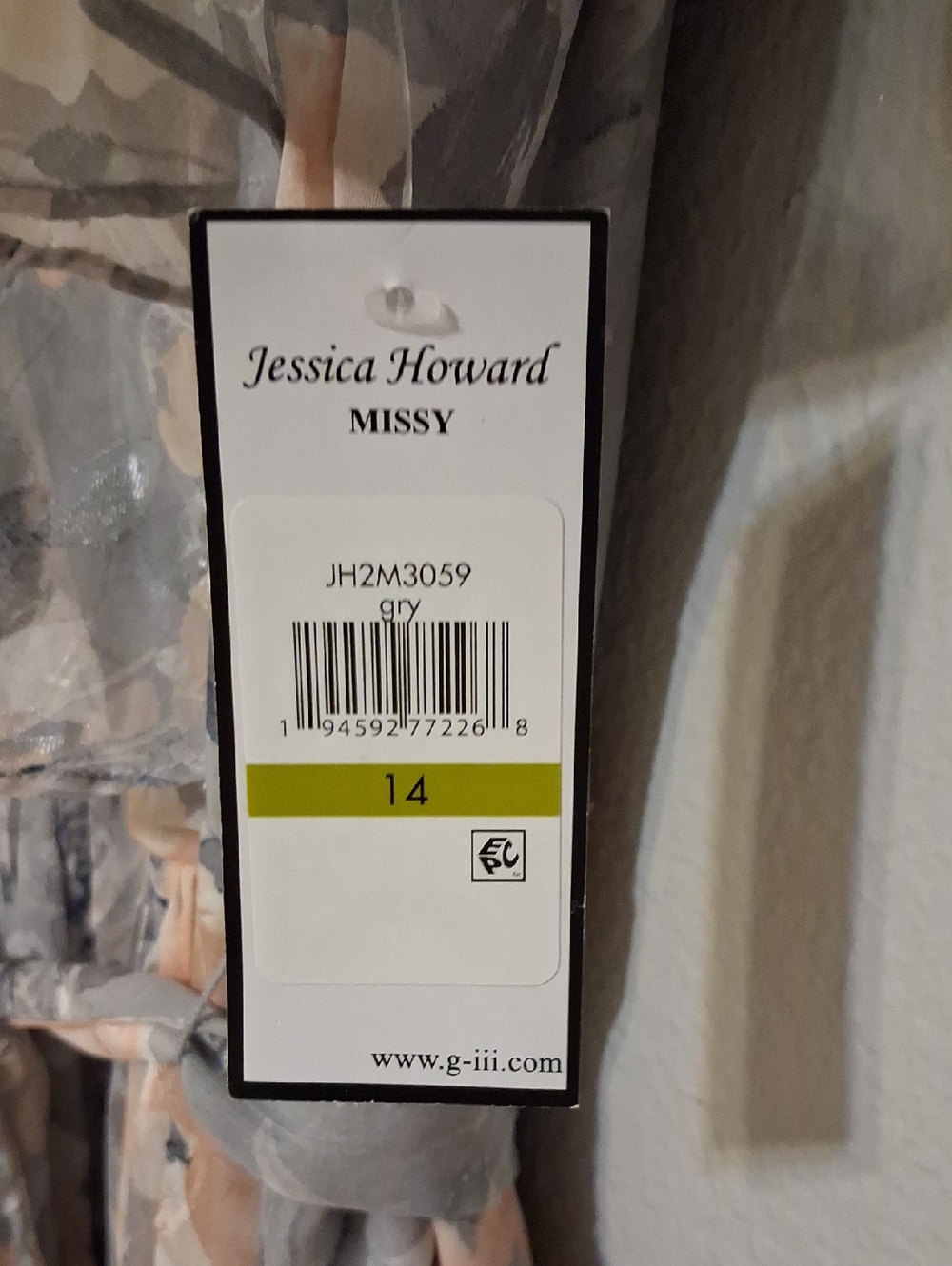 NWT Jessica Howard Pearl and Light Gray Dress - Picture 5 of 7
